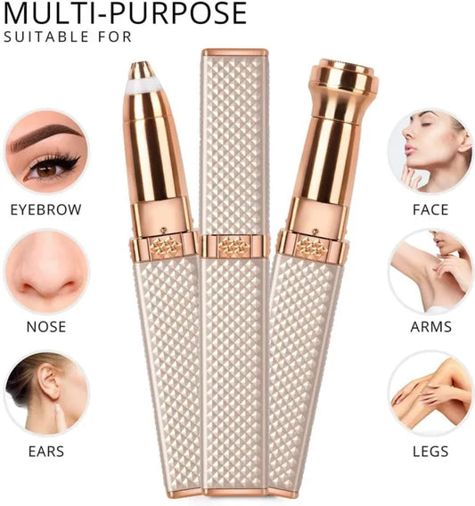 2 in 1 Rechargeable Women's Face Hair Remover